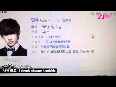 120119 Boyfriend's \/\/ academy - Minwoo's Ucc