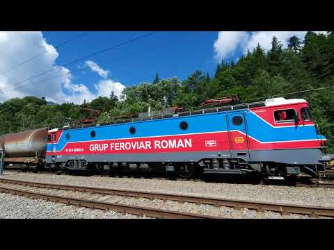 Triple power! EA 1014 & 0803 & 0711 passing Azuga station.