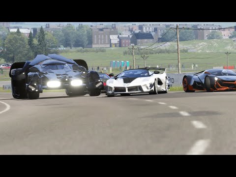 Batmobile vs Hypercars at Highlands