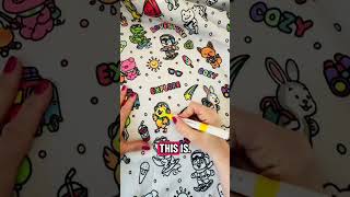 I Bought This Coloring Blanket for My Kids… Then Kept It 😅 #parenthack #kidscrafts #adorablecrafts