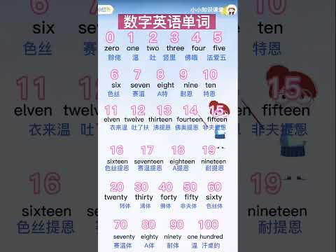 慢慢学数字英语单词