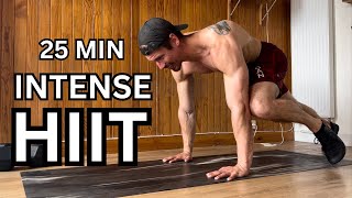 25 Min HIIT Training | Intense Full Body Workout At Home With Dumbbells
