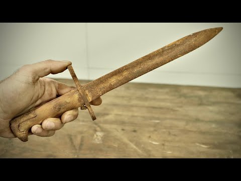 Restoration Of The Antique US M1 Bayonet! From Rust To Shine