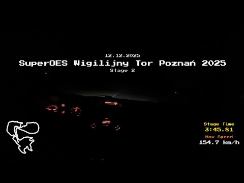 SuperOES Wigilijny Tor Poznań 12.12.2025 - SS2 Renault Megane Sport 225 3:45.81