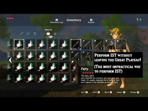 BOTW: performing IST weapon modifier corruption without leaving the Great Plateau