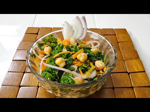 Nutritious Kale and Chickpea Salad 🥗 | How to make simple Kale salad 🥗 | Kale Salad Recipe 🥗