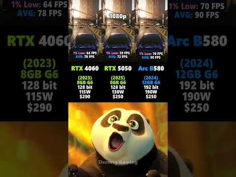RTX 5050 vs RTX 4060 vs Arc B580 #gpu #pcgaming #pc