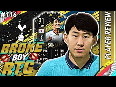 BROKE BOY RTG #116 - HES BACK! TOTW MOMENTS 91 SON PLAYER REVIEW - FIFA 20 ULTIMATE TEAM