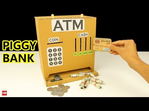 How to make a Simple ATM machine | Cardboard easy atm machine | Mini working Atm | ATM PIGGY