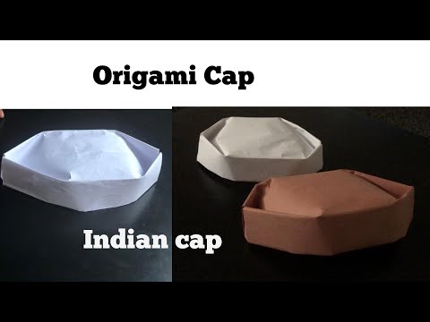 How to make Origami cap | Origami cap | making Origami cap using paper | Indian cap | easy paper cap
