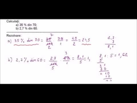 Clasa a VI-a - Procente. Raport procentual - ex. 2