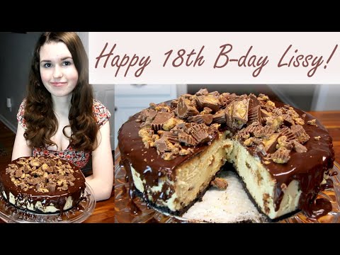 Chocolate Peanut Butter Cheesecake with Reese's Peanut Butter Cups and Oreo Crust