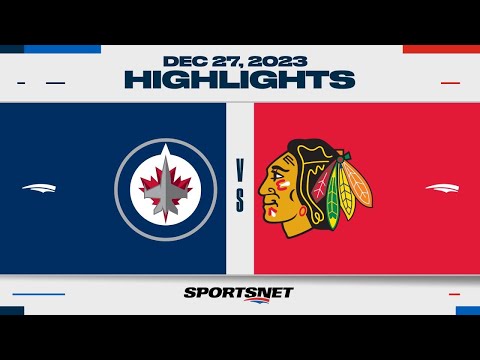 NHL Highlights | Jets vs. Blackhawks - December 27, 2023