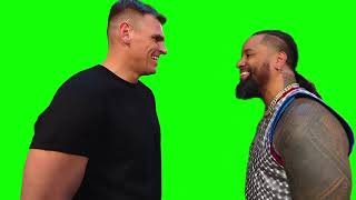 Jimmy Uso slaps Gunther green screen