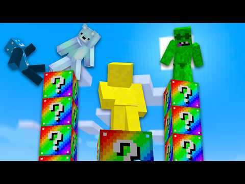 Ultimate Lucky Block Pillars in Minecraft