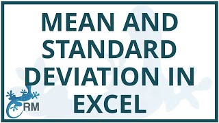 Calculate mean and standard deviation in Excel
