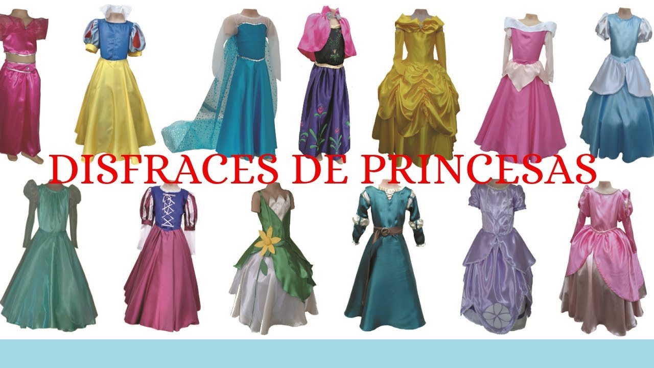 Disfraces de Princesas Disney para niñas. Costumes for princesses for girls