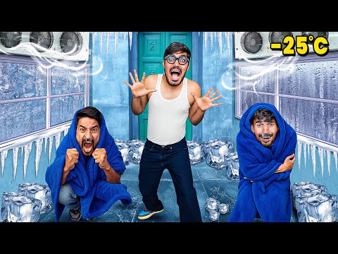 Last To Leave Coldest Room Wins ₹100000 | अंटार्कटिका जैसी ठंड | DO NOT TRY⛔️