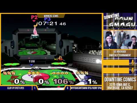 Downtime Downsplash - Doubles Winners Semis: Eloy/Yeti (Red) vs. myfishcantswim/Kony (Blue)