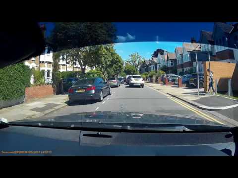 This van driver was driving dangerously at speed on the pavement or opposite direction.