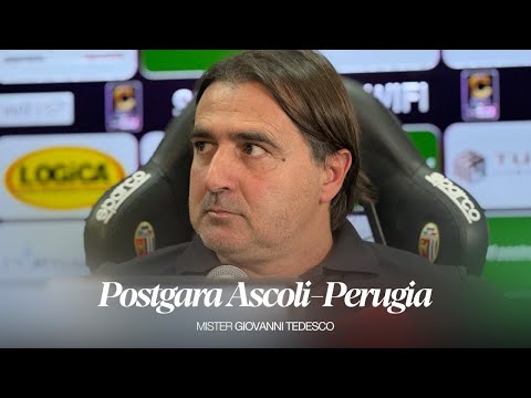 Mister Giovanni Tedesco | Postgara Ascoli-Perugia | Ascoli Calcio