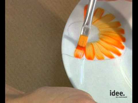 Idea. Tip No. 055 - Painting on porcelain - Quickly with pen and brush