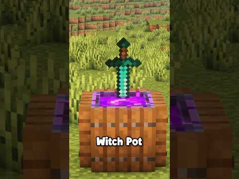 EPIC! Sword stuck in Witch Pot! #minecraft