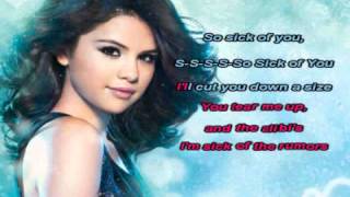 Selena Gomez &amp; The Scene - Sick Of You [Karaoke/Instrumental] With Lyrics