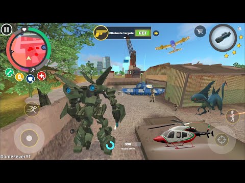 Rope Hero: Vice Town - (Transformer Airplane Landing Airplane) Huge Airplane - Android Gameplay HD