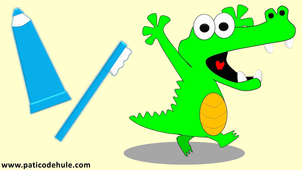 Paco el cocodrilo que no se cepillaba los dientes - cuidarse los dientes para niños