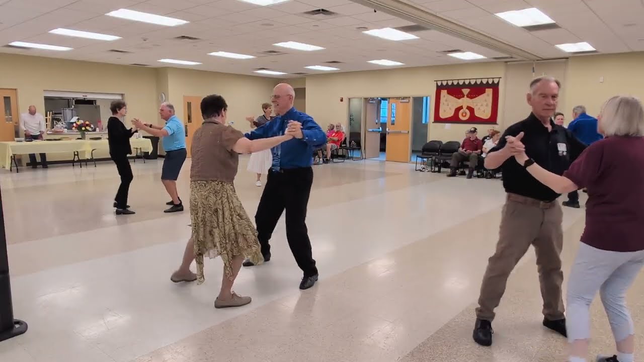 Round dancing with Pat Hilton cueing at West County Spinners Square Dance Club in Creve Coeur, MO.