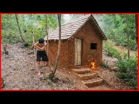 365 Days How I Survival And Build In The Rain Forest - Primitive Technology Idea
