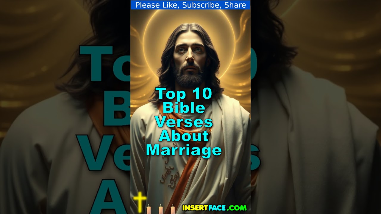 Top 10 Bible Verses About Marriage. Jesus Christ. God's Word for Love and Unity.