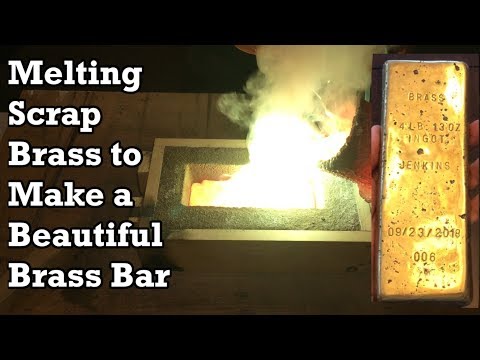 Melting Scrap Brass to Make a Big Beautiful Brass Bar