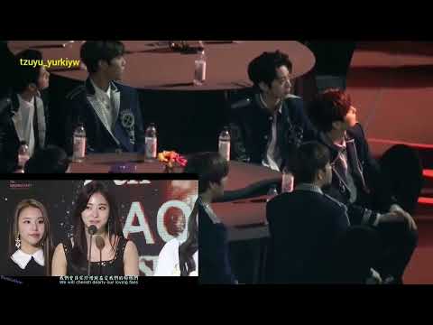 wanna one reaction to tzuyu speaking Chinese