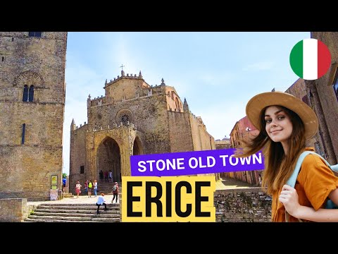 🇮🇹 ITALY - SICILY - Erice - Magnificent stone old town - Walking Tour 4K