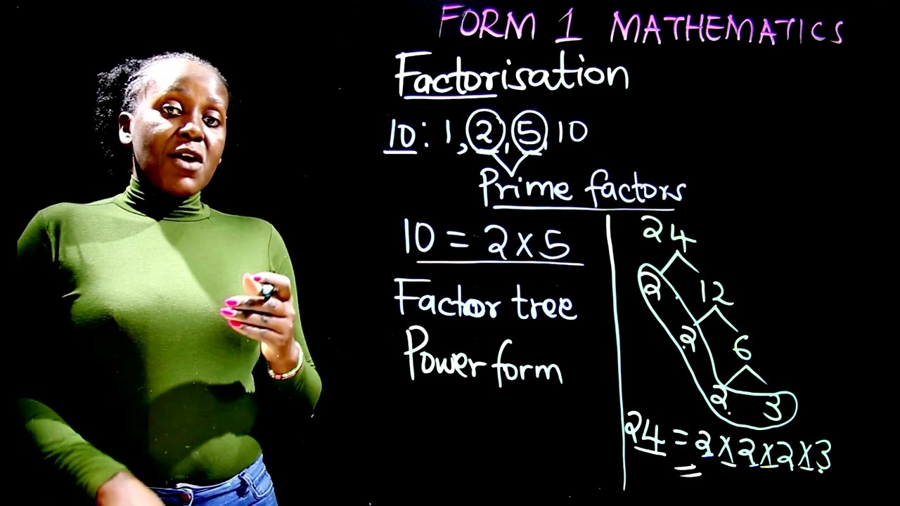 Form 1 Mathematics Teacher Agnes Mugo - Factorization