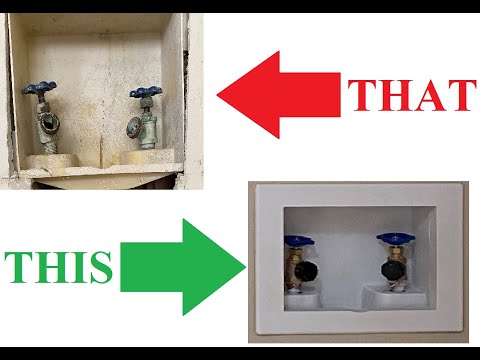 How to Replace Washing Machine Water Supply Valves...Solder or Sharkbite...Drywall or Access Panel