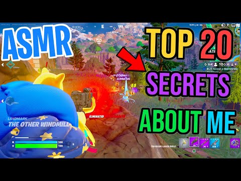 ASMR Gaming 😴 Fortnite Top 20 Crazy Facts About Me! Relaxing 🎮🎧 Controller Sounds + Whispering 💤