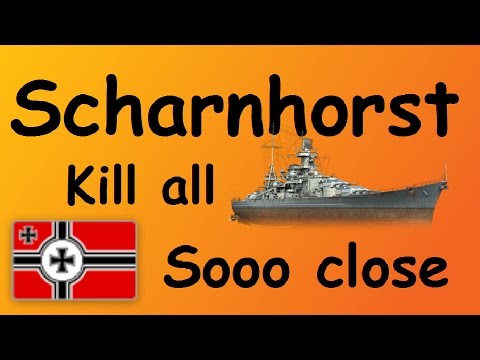 World of Warships | Scharnhorst - Soooo close Gameplay - German Deutsch WoWs