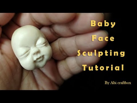 Sculpting a Baby face/Tutorial/Porcelain clay/Homemade clay/Art and Craft