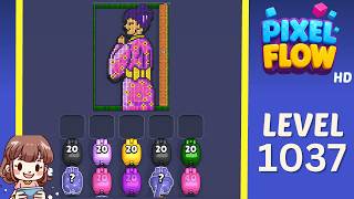 Pixel Flow Level 1037 Solution Walkthrough