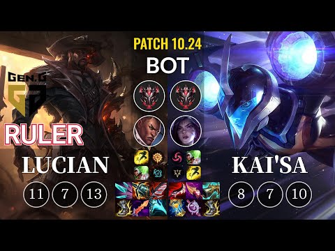 GEN Ruler Lucian vs Kai'Sa Bot - KR Patch 10.24