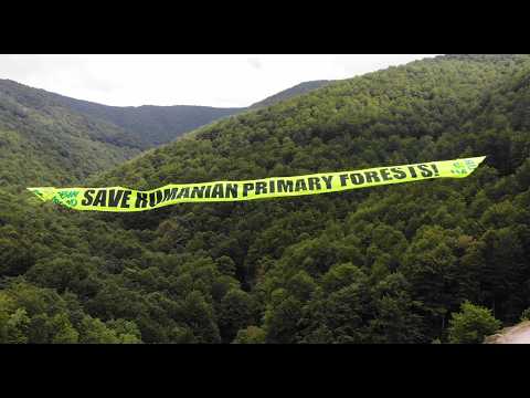 Protest spectaculos — cel mai mare banner din România