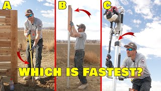 The Fastest Method For Setting Fence Posts? Digging VS Driving