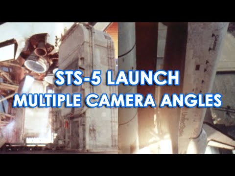 STS-5 Launch - Film, TV, 60fps, Multiple Angles, SRB & Tank Jettison, HD, Cameras, Columbia, 1982