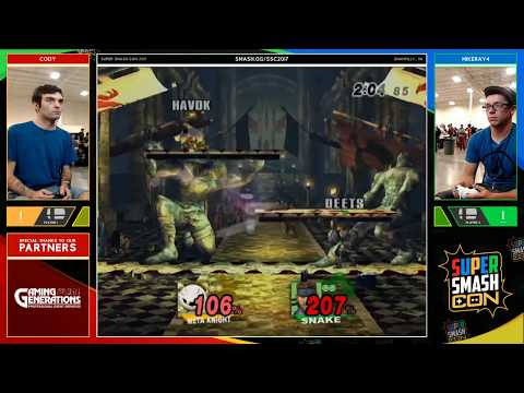 Super Smash Con 2017 - Cody (Meta Knight) vs. Mikeray4 (Snake) - SSBB - Top 24, WQ