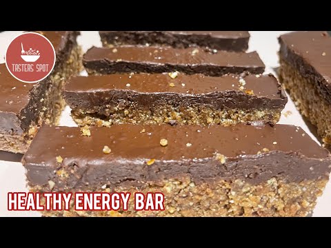 Healthy Dates and Nuts Bar|Healthy Chocolate Energy Bar|Quick and Easy Recipe