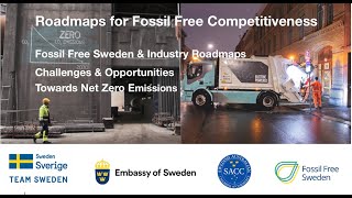 Roadmaps for Fossil Free Competitiveness - Webinar 7 September 2021