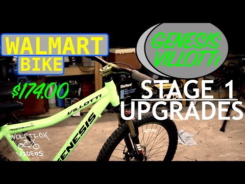 GENESIS VILLOTTI $174 Walmart MTB Gets BUDGET UPGRADES!! Stage #1